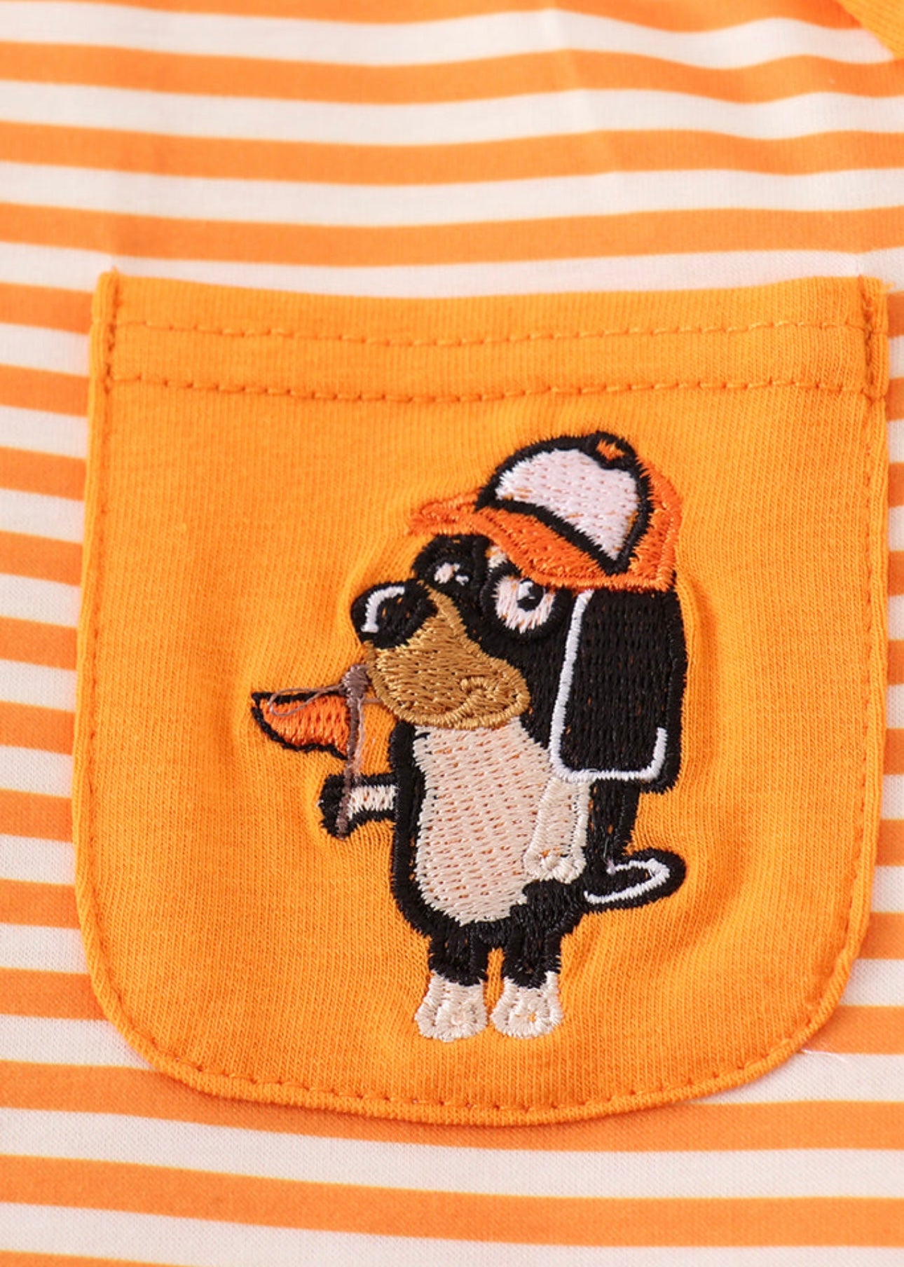 Orange Tennessee Striped Long Sleeve Top