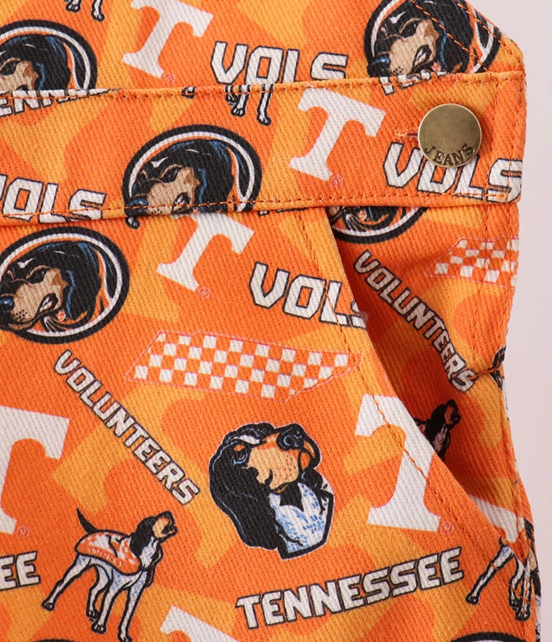 Orange Smokey Denim Overalls