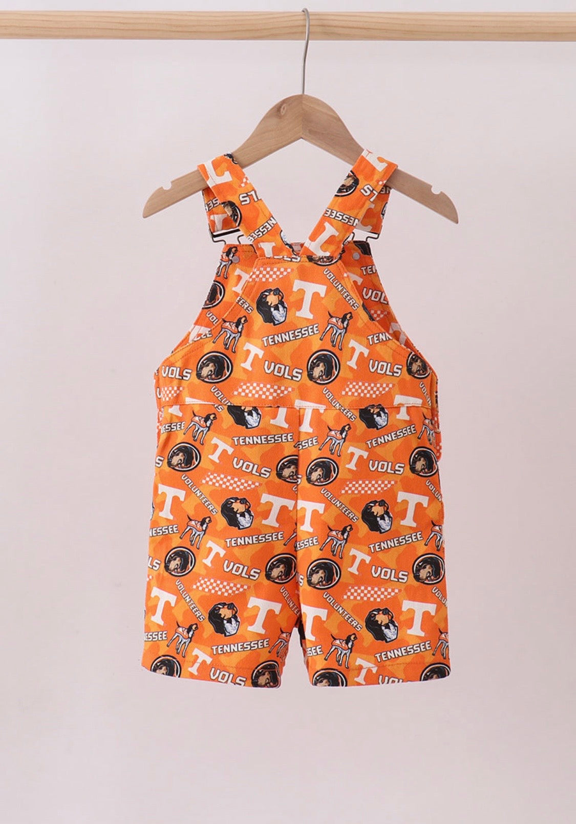 Orange Smokey Denim Overalls