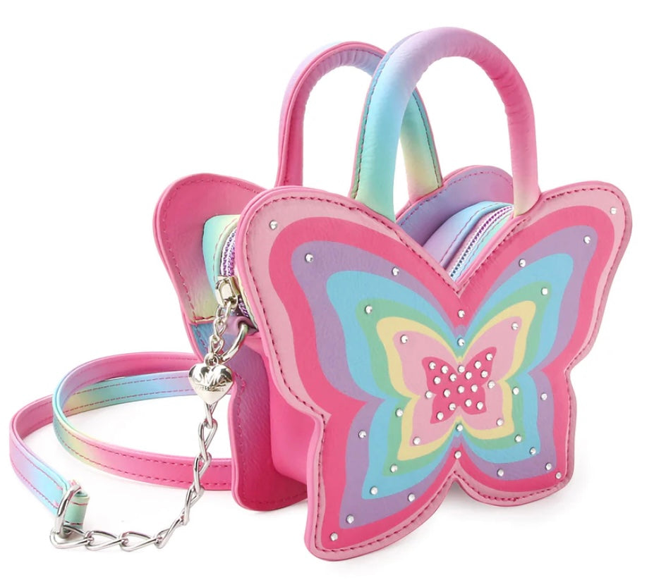 Rayed Butterfly Rhinestone Crossbody