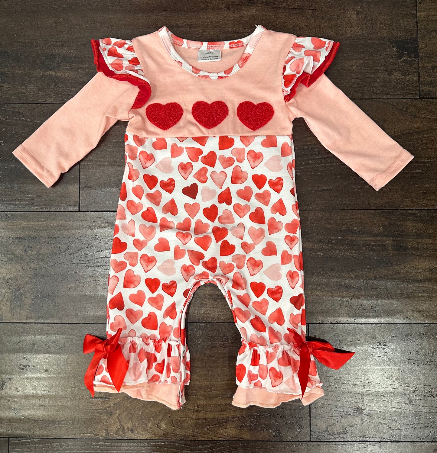 French Knot Heart Romper