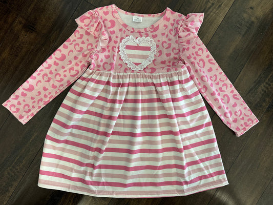 Pink Heart Applique dress