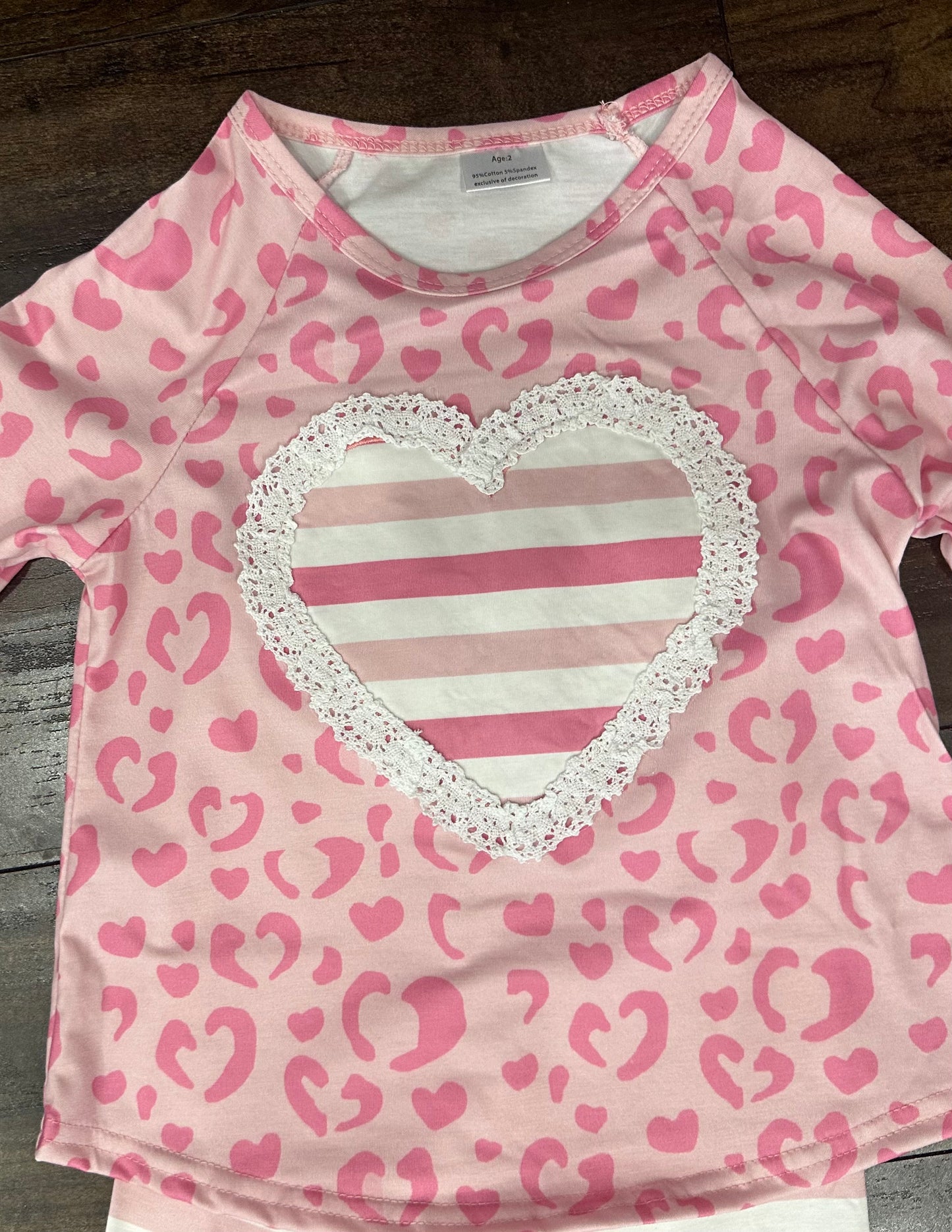 Pink Leopard Heart Set