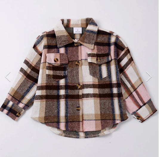 Brown & Pink Plaid Flannel