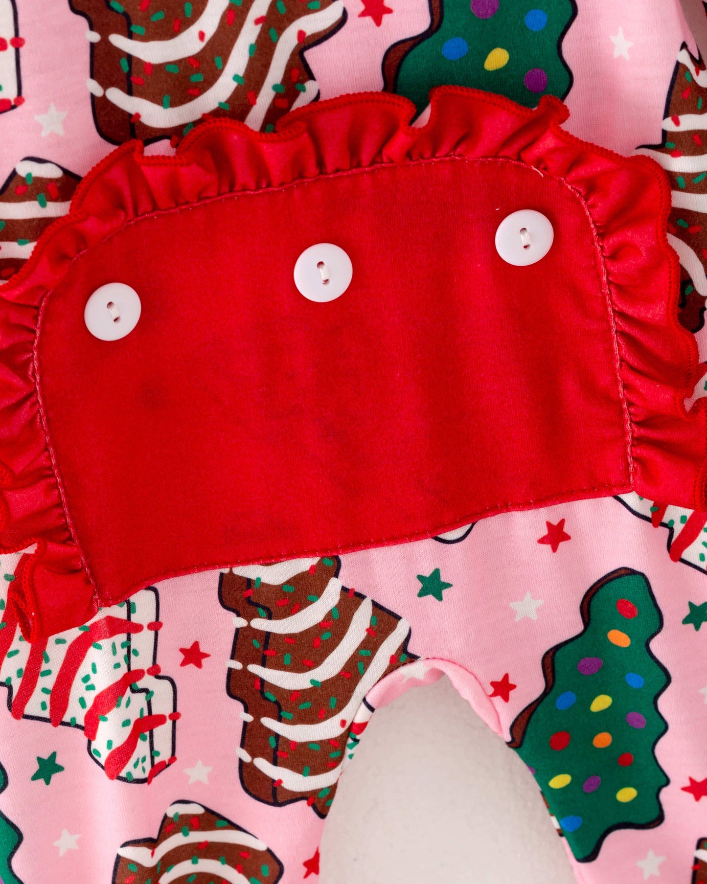 Christmas Tree Cake Ruffle Romper