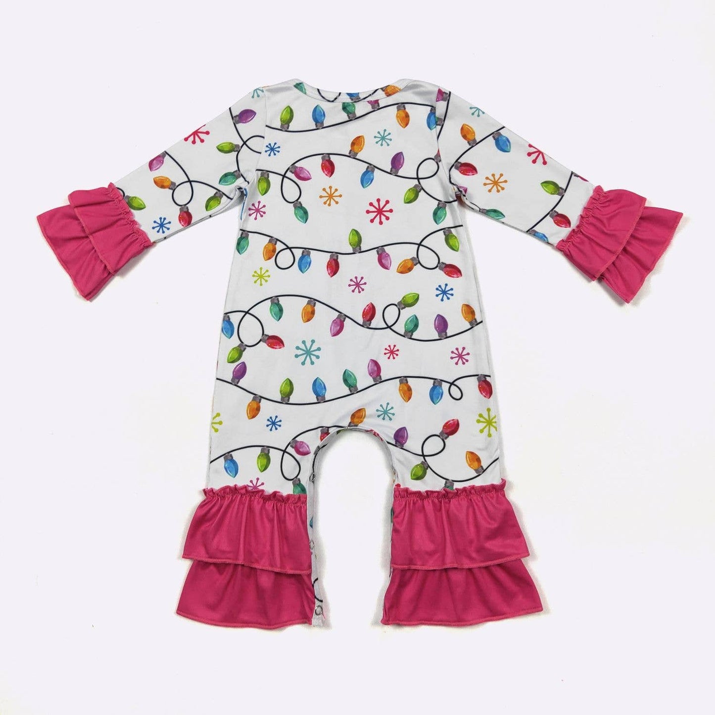 Christmas Lights Bling Baby Romper