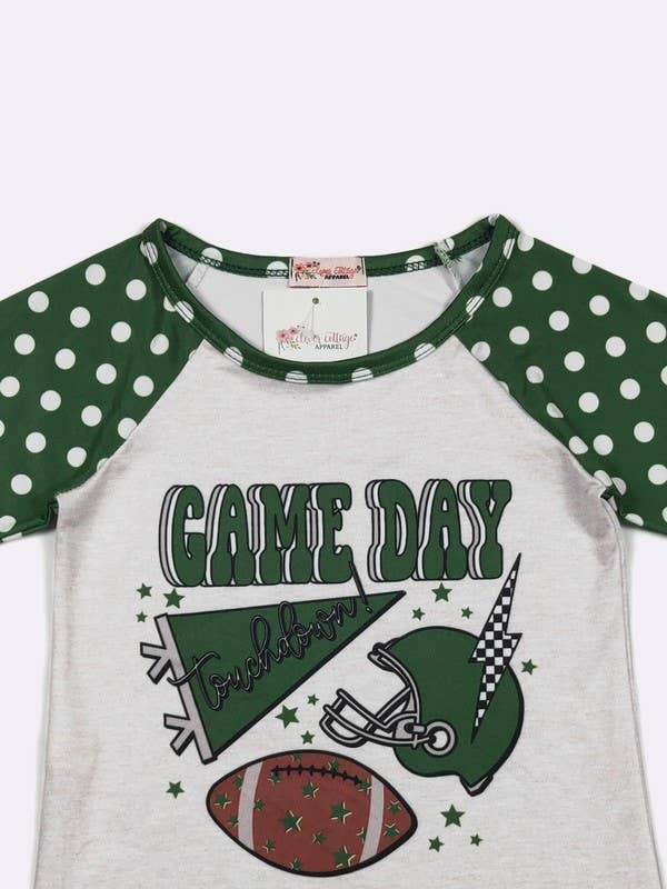 Green Football GameDay Raglan