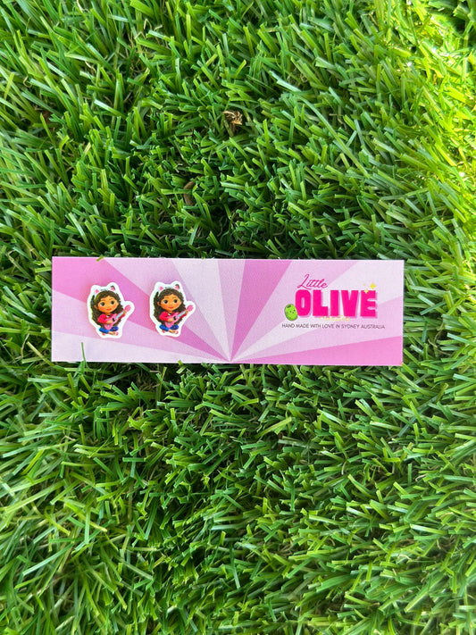 Gabby Dollhouse Inspired Stud Earrings Set