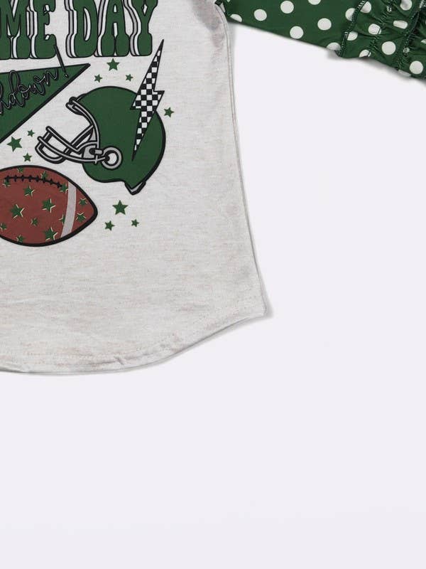 Green Football GameDay Raglan