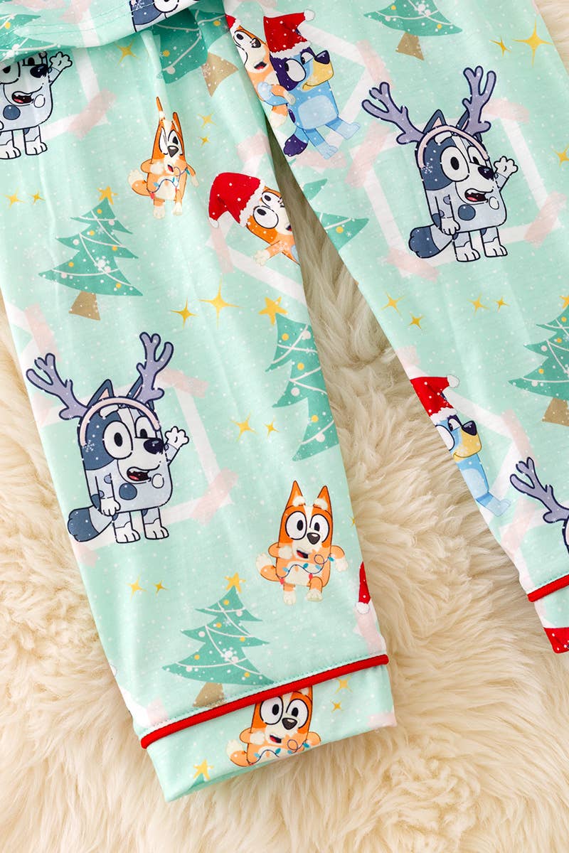 BLUEY CHRISTMAS PRINTED PAJAMAS SET