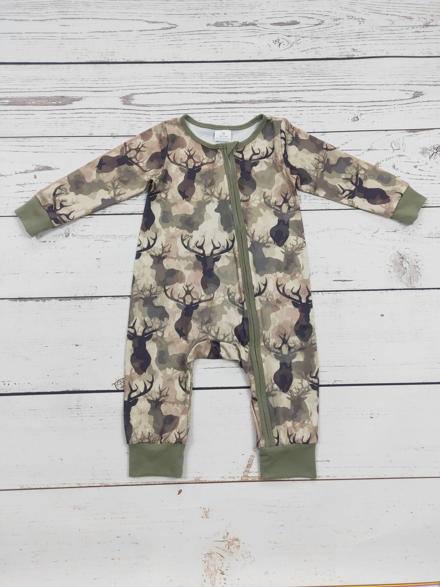 Deer Print Camo Romper