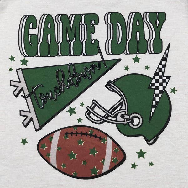 Green Football GameDay Raglan