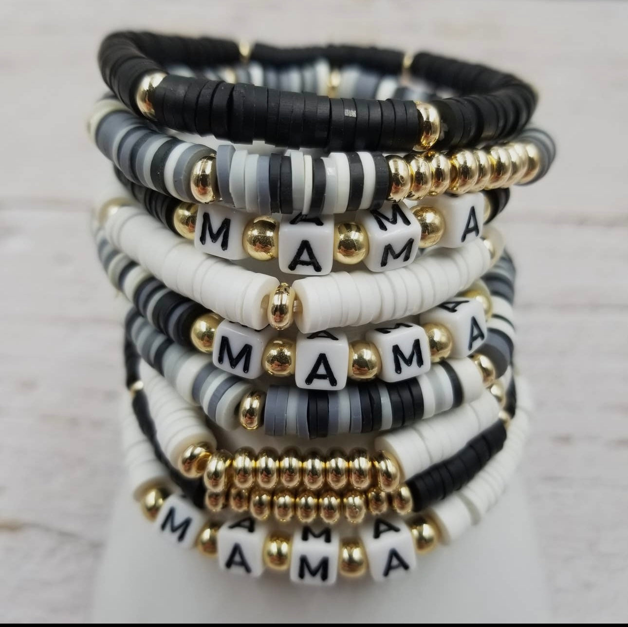 MAMA stretch bracelet set
