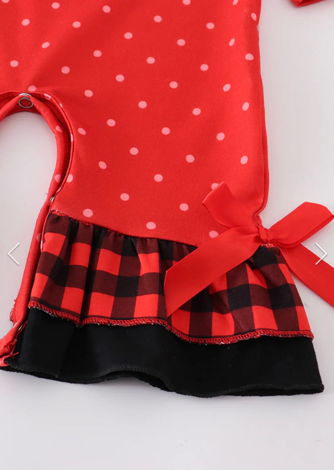 Red Polka Dot Santa Romper