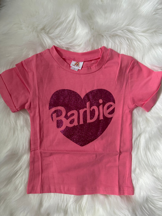 Pink Heart Barbie Top