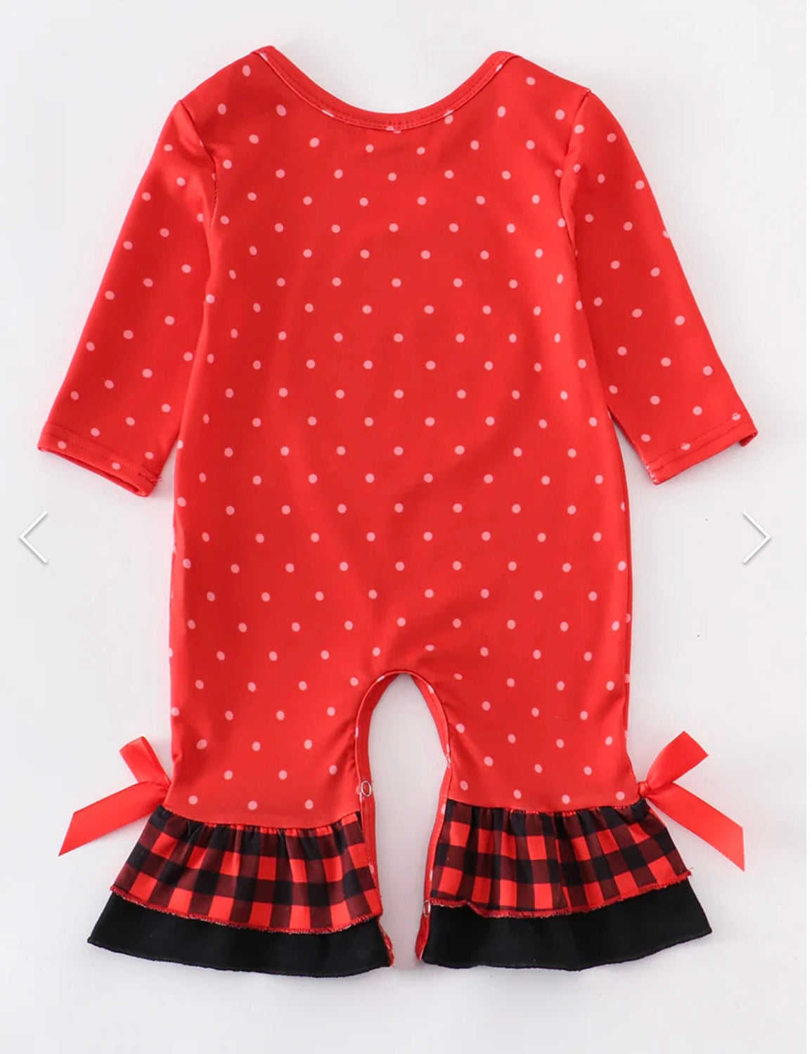 Red Polka Dot Santa Romper